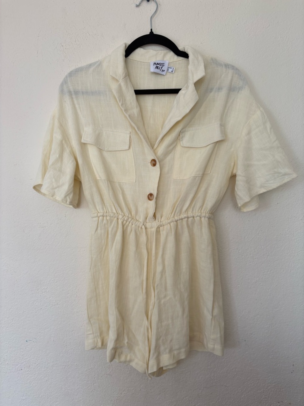 Princess Polly Light Yellow Romper